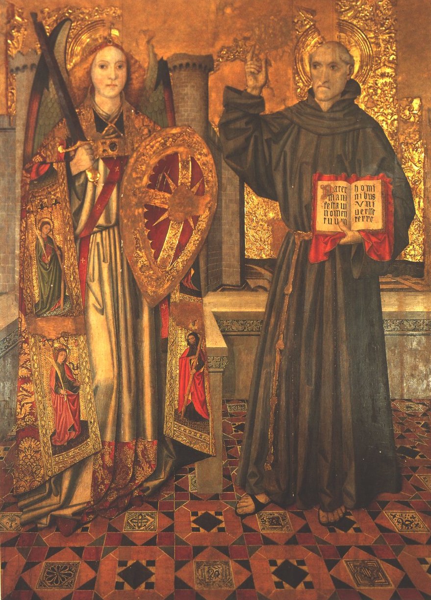 Detall de Sant Bernardí i l'Àngel Custodi