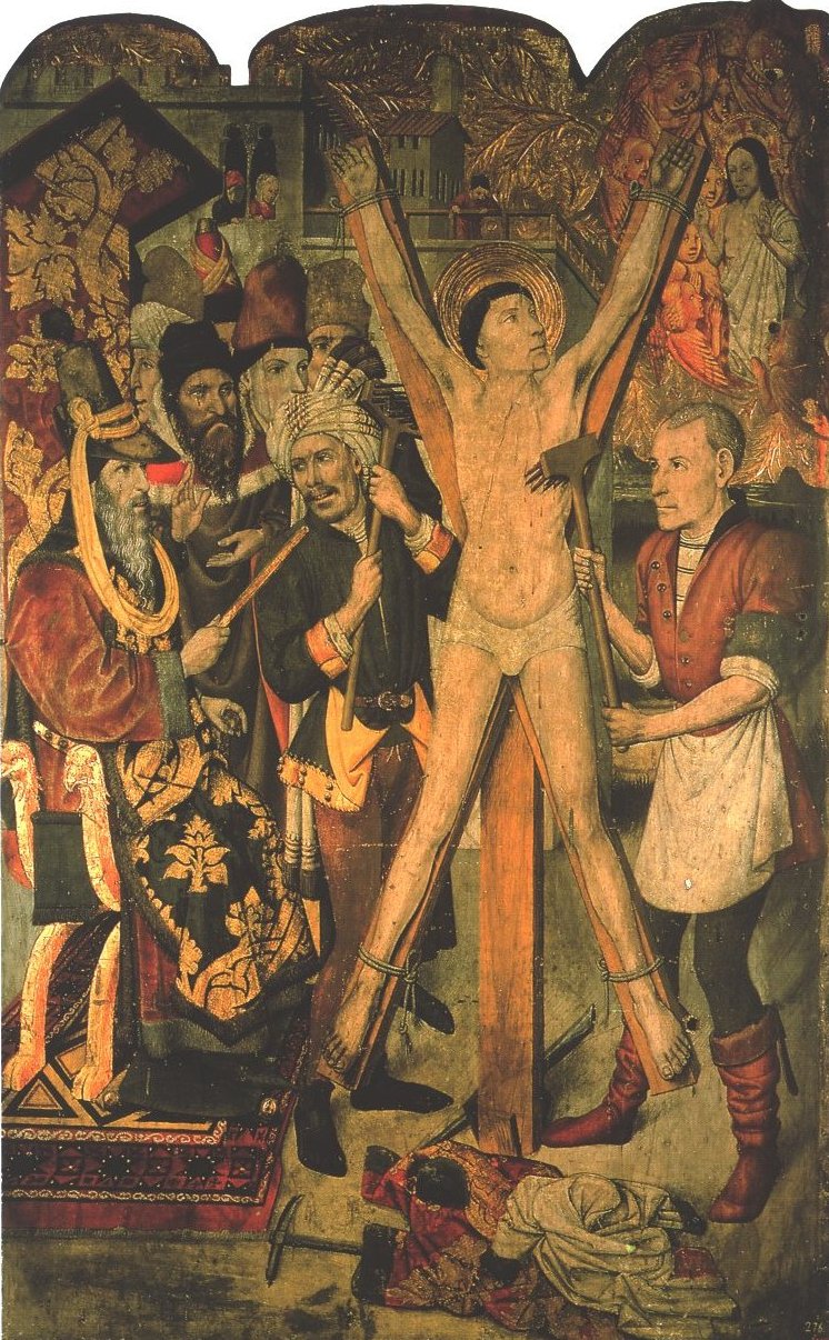 Detall del martiri de Sant Vicenç