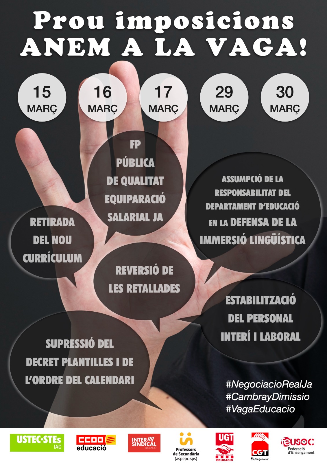 prou imposicions anem a la vaga